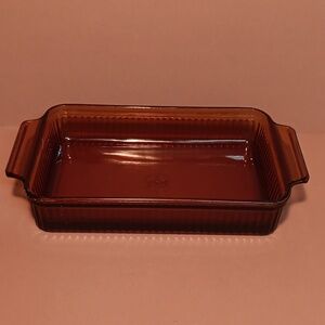 Vintage Anchor Hocking Fire King Amber Glass 1 1/2 Qt Baking Dish